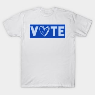 VOTE BLUE Political Biden Democrat Republican Liberal Conservative Be a Voter T-Shirt